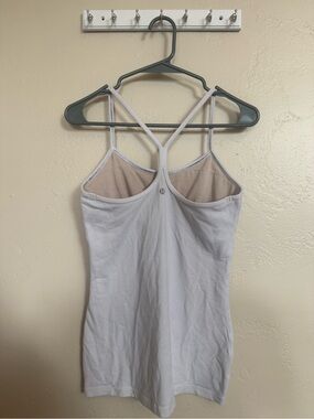 Lululemon White Power Y Luon Women's Tank Top - Classic Layering Cami